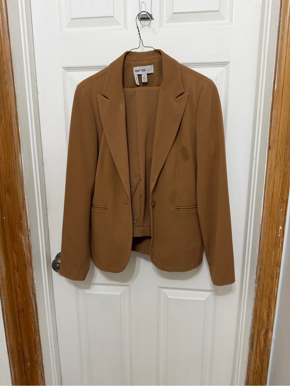 Lanalee Camel Brown Suit With Tailored Blazer Jacket